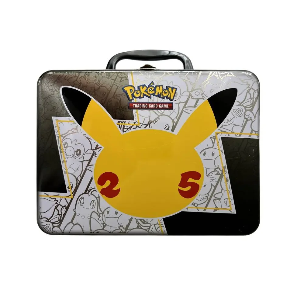 Pokemon Train On Tin Lunchbox Pail 25 Very Good Condition